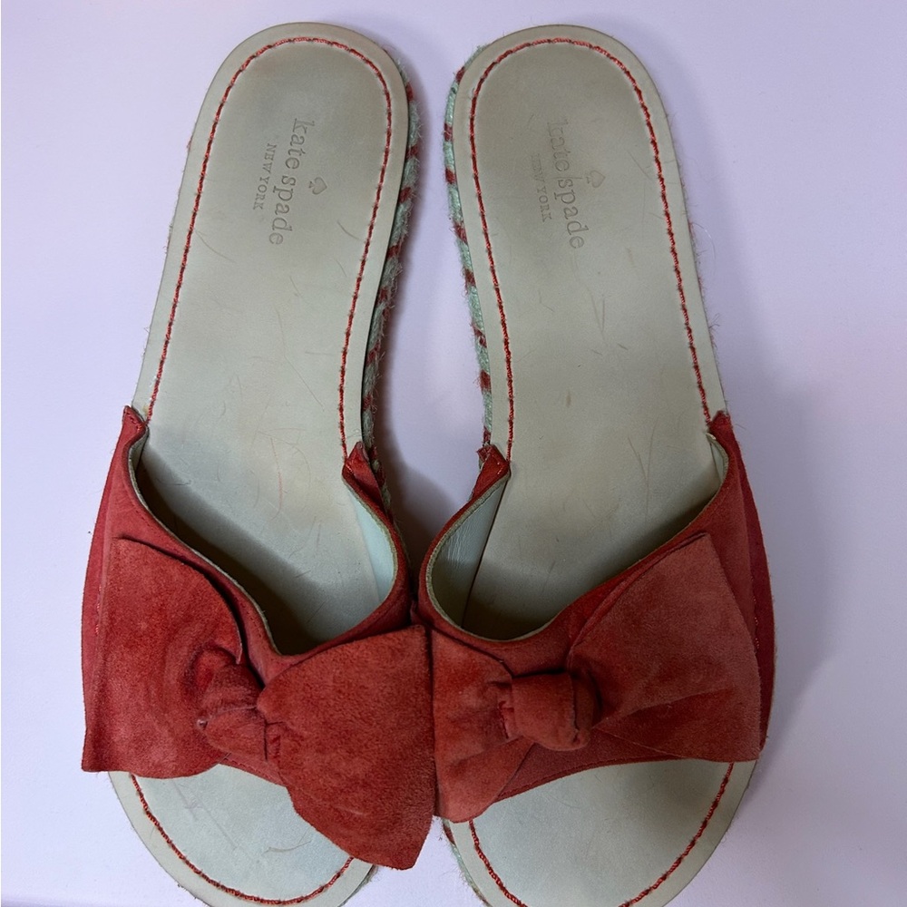EUC Kate Spade red suede espadrilles. Size 8.5.